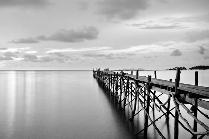 Beach with Wooden Pier - Gallery Corner